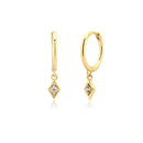 ANDYWEN 925 Sterling Silver Multi Dangle Hoops Crystal Thin Huggies With Charms Loops Circle Clips Earrings Jewelry For Womens