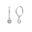 ANDYWEN 925 Sterling Silver Multi Dangle Hoops Crystal Thin Huggies With Charms Loops Circle Clips Earrings Jewelry For Womens