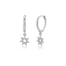 ANDYWEN 925 Sterling Silver Multi Dangle Hoops Crystal Thin Huggies With Charms Loops Circle Clips Earrings Jewelry For Womens