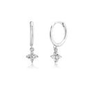 ANDYWEN 925 Sterling Silver Multi Dangle Hoops Crystal Thin Huggies With Charms Loops Circle Clips Earrings Jewelry For Womens