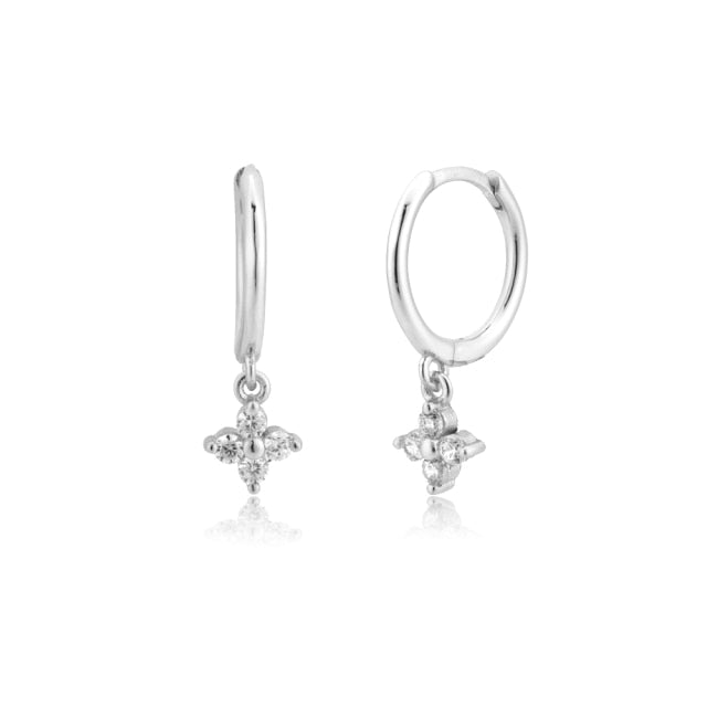 ANDYWEN 925 Sterling Silver Multi Dangle Hoops Crystal Thin Huggies With Charms Loops Circle Clips Earrings Jewelry For Womens