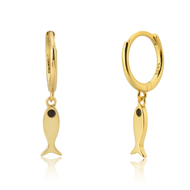 ANDYWEN 925 Sterling Silver Multi Dangle Hoops Crystal Thin Huggies With Charms Loops Circle Clips Earrings Jewelry For Womens