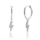 ANDYWEN 925 Sterling Silver Multi Dangle Hoops Crystal Thin Huggies With Charms Loops Circle Clips Earrings Jewelry For Womens