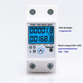 Din Rail Single Phase Energy Meter Reset Zero kWh Voltage Current Power Consumption Counter Electric Digital Wattmeter 230V AC
