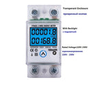 Din Rail Single Phase Energy Meter Reset Zero kWh Voltage Current Power Consumption Counter Electric Digital Wattmeter 230V AC