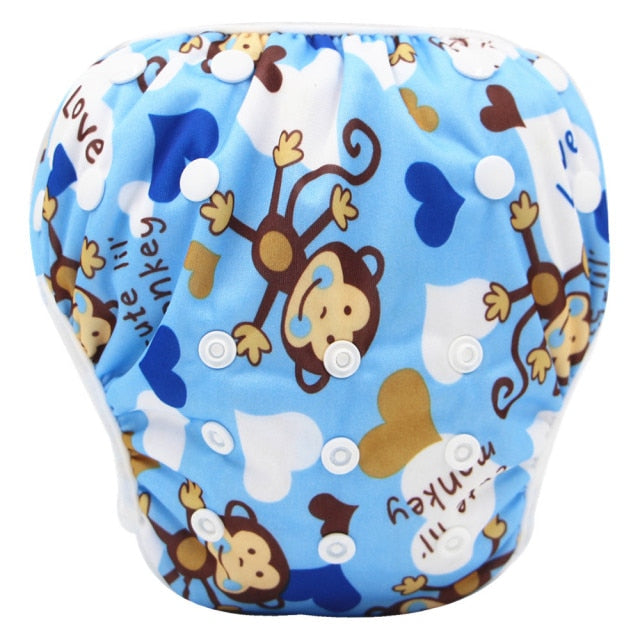 2021 New Baby Swim Diapers Waterproof Adjustable Cloth Diapers Pool Pant Swimming Diaper Cover Reusable Washable Baby Nappies
