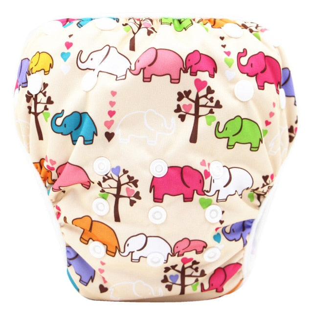 2021 New Baby Swim Diapers Waterproof Adjustable Cloth Diapers Pool Pant Swimming Diaper Cover Reusable Washable Baby Nappies