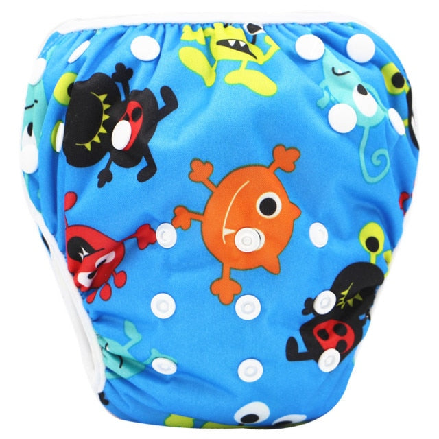 2021 New Baby Swim Diapers Waterproof Adjustable Cloth Diapers Pool Pant Swimming Diaper Cover Reusable Washable Baby Nappies