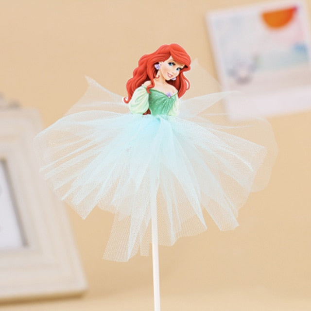 1pcs/Lot Frozen Elsa Anna Princess Cake Cupcake Toppers Cake Flag Girls Birthday Party Decoration Anniversaire Cake Supplies