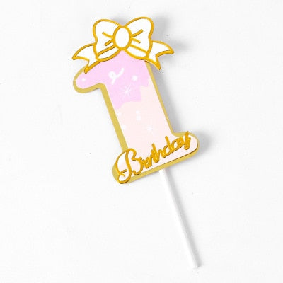 1pcs/Lot Frozen Elsa Anna Princess Cake Cupcake Toppers Cake Flag Girls Birthday Party Decoration Anniversaire Cake Supplies