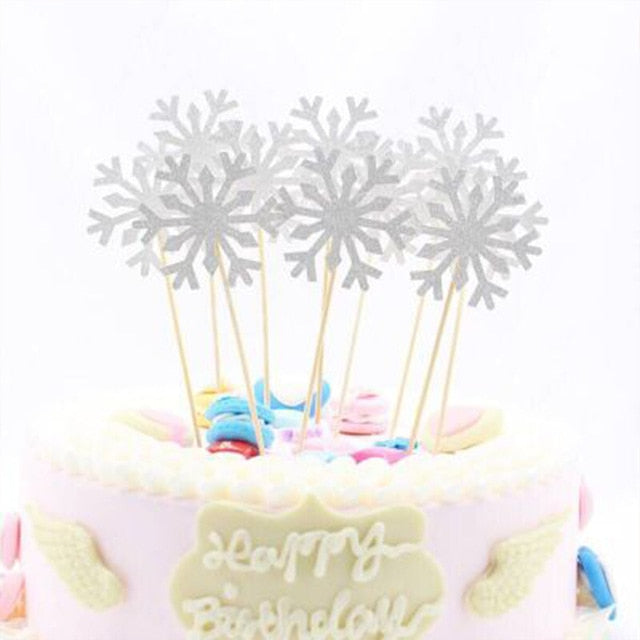 1pcs/Lot Frozen Elsa Anna Princess Cake Cupcake Toppers Cake Flag Girls Birthday Party Decoration Anniversaire Cake Supplies