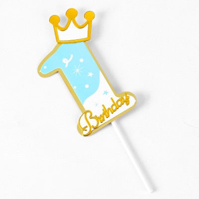 1pcs/Lot Frozen Elsa Anna Princess Cake Cupcake Toppers Cake Flag Girls Birthday Party Decoration Anniversaire Cake Supplies