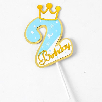 1pcs/Lot Frozen Elsa Anna Princess Cake Cupcake Toppers Cake Flag Girls Birthday Party Decoration Anniversaire Cake Supplies