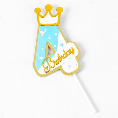 1pcs/Lot Frozen Elsa Anna Princess Cake Cupcake Toppers Cake Flag Girls Birthday Party Decoration Anniversaire Cake Supplies