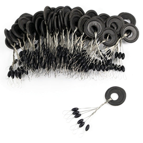 20Group 120pcs Tackle Resistance Space Not To Hurt The Line Vertical silicone Beans Rod Clip/o-shaped Fishing Accessories