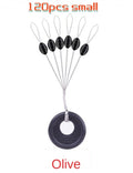 20Group 120pcs Tackle Resistance Space Not To Hurt The Line Vertical silicone Beans Rod Clip/o-shaped Fishing Accessories