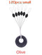 20Group 120pcs Tackle Resistance Space Not To Hurt The Line Vertical silicone Beans Rod Clip/o-shaped Fishing Accessories