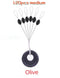 20Group 120pcs Tackle Resistance Space Not To Hurt The Line Vertical silicone Beans Rod Clip/o-shaped Fishing Accessories