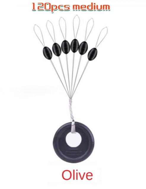 20Group 120pcs Tackle Resistance Space Not To Hurt The Line Vertical silicone Beans Rod Clip/o-shaped Fishing Accessories