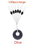 20Group 120pcs Tackle Resistance Space Not To Hurt The Line Vertical silicone Beans Rod Clip/o-shaped Fishing Accessories
