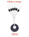 20Group 120pcs Tackle Resistance Space Not To Hurt The Line Vertical silicone Beans Rod Clip/o-shaped Fishing Accessories