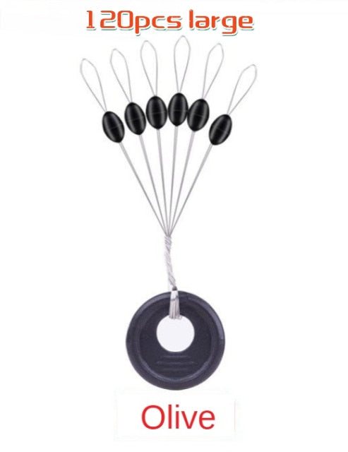 20Group 120pcs Tackle Resistance Space Not To Hurt The Line Vertical silicone Beans Rod Clip/o-shaped Fishing Accessories