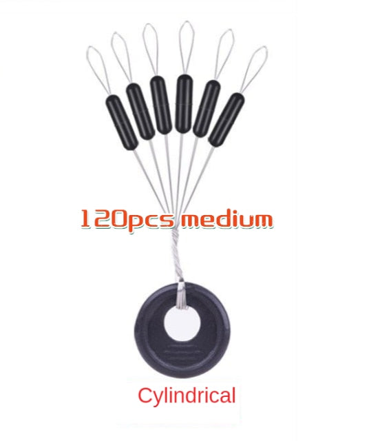 20Group 120pcs Tackle Resistance Space Not To Hurt The Line Vertical silicone Beans Rod Clip/o-shaped Fishing Accessories