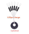 20Group 120pcs Tackle Resistance Space Not To Hurt The Line Vertical silicone Beans Rod Clip/o-shaped Fishing Accessories