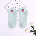 Cute Short Socks Cartoon Fruit Woman Invisible Ankle Socks Funny Female Designer Cotton Girls Banana Lemon Strawberry Kawaii