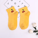 Cute Short Socks Cartoon Fruit Woman Invisible Ankle Socks Funny Female Designer Cotton Girls Banana Lemon Strawberry Kawaii