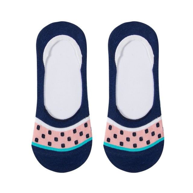 Cute Short Socks Cartoon Fruit Woman Invisible Ankle Socks Funny Female Designer Cotton Girls Banana Lemon Strawberry Kawaii