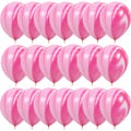 40 Pcs Blue Set Agate Marble Balloons Silver Confetti Balloon Wedding Valentine's Day Baby Shower Birthday Party Decorations
