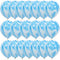 40 Pcs Blue Set Agate Marble Balloons Silver Confetti Balloon Wedding Valentine's Day Baby Shower Birthday Party Decorations