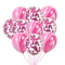 40 Pcs Blue Set Agate Marble Balloons Silver Confetti Balloon Wedding Valentine's Day Baby Shower Birthday Party Decorations