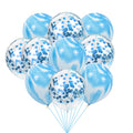 40 Pcs Blue Set Agate Marble Balloons Silver Confetti Balloon Wedding Valentine's Day Baby Shower Birthday Party Decorations