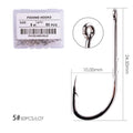 50pcs/ Box Long Shank Fishing Hook 1#-10# Fish Hooks High Carbon Steel Sharp Barbed Offset Narrow Bait Hook Fishhook