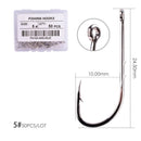 50pcs/ Box Long Shank Fishing Hook 1#-10# Fish Hooks High Carbon Steel Sharp Barbed Offset Narrow Bait Hook Fishhook