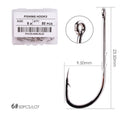 50pcs/ Box Long Shank Fishing Hook 1#-10# Fish Hooks High Carbon Steel Sharp Barbed Offset Narrow Bait Hook Fishhook