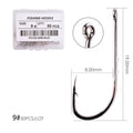 50pcs/ Box Long Shank Fishing Hook 1#-10# Fish Hooks High Carbon Steel Sharp Barbed Offset Narrow Bait Hook Fishhook