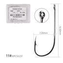 50pcs/ Box Long Shank Fishing Hook 1#-10# Fish Hooks High Carbon Steel Sharp Barbed Offset Narrow Bait Hook Fishhook