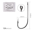 50pcs/ Box Long Shank Fishing Hook 1#-10# Fish Hooks High Carbon Steel Sharp Barbed Offset Narrow Bait Hook Fishhook