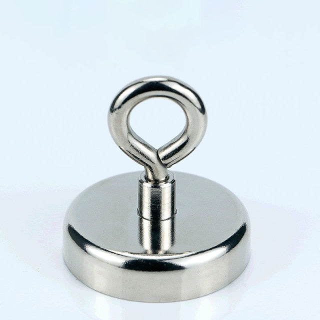 1PC Super Strong Neodymium Magnet Pot Fishing Salvage Magnets Neodymium Round Powerful Magnetic Hook Sea Fishing Magnet Searcher