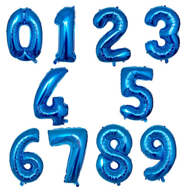 32 40 inch number balloons Big Rose Gold Silver Black Figure Foil Balloon Wedding Birthday Party Decoration Balloons