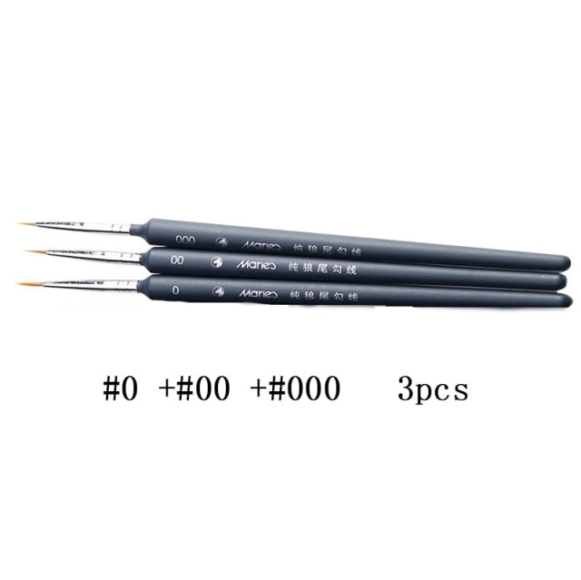 Number Painting Brush Miniature Paint Brush Set Professional Nylon Number Painting Brush Hook Line Pen Hand Painted A3