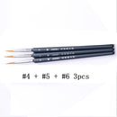 Number Painting Brush Miniature Paint Brush Set Professional Nylon Number Painting Brush Hook Line Pen Hand Painted A3