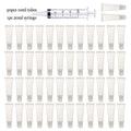 Empty Lip Gloss Tubes with Syringe Clear Soft Lip Gloss Container Refillable Lipgloss Tubes for DIY Cosmetic Makeup