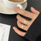 17KM Punk Gold Wide Chain Rings Set For Women Girls Fashion Irregular Finger Thin Rings Gift 2021 Female Jewelry Party