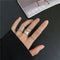 17KM Punk Gold Wide Chain Rings Set For Women Girls Fashion Irregular Finger Thin Rings Gift 2021 Female Jewelry Party