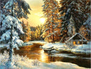 5D Diy Diamond Painting Landscape Cross Stitch Kit Full Drill Embroidery Scenery Winter Mosaic Art Picture of Rhinestones Decor