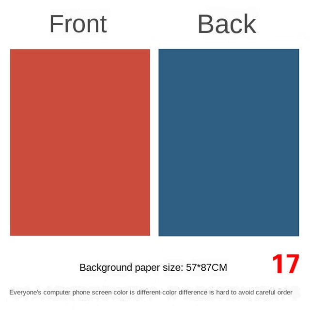 Photography background paper photophones backdrops morandi 57*87cm 2 sides solid color green screen photo studio[buy 4 free 1]]